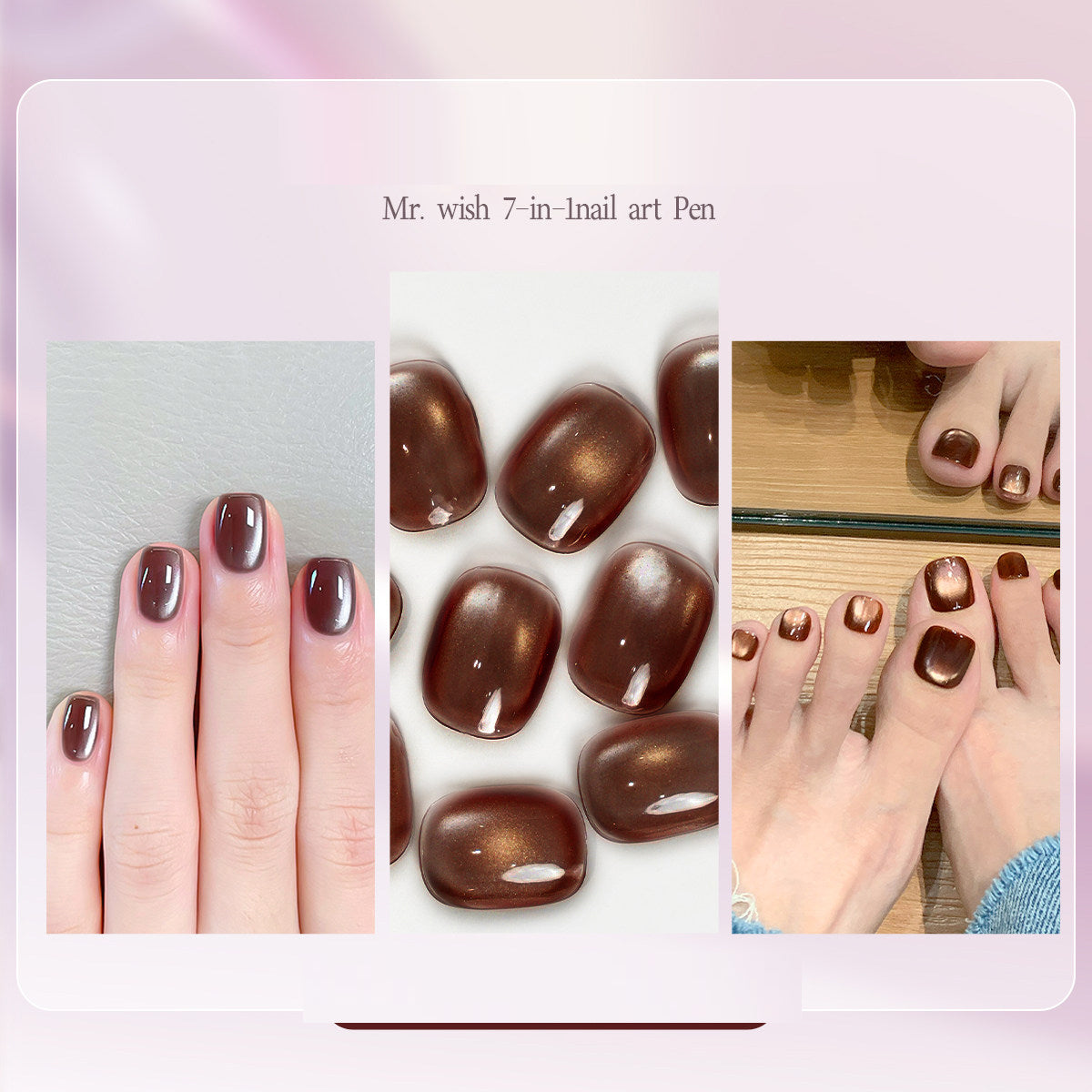 Seven in one Eye Nail Enamel Lazy nail polish