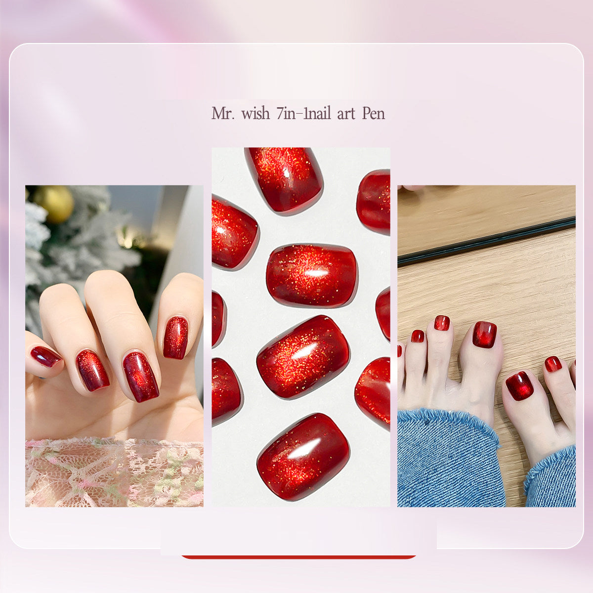 Seven in one Eye Nail Enamel Lazy nail polish